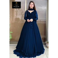 Graceful Lacework 3PCs Flare Maxi Set with Dupatta